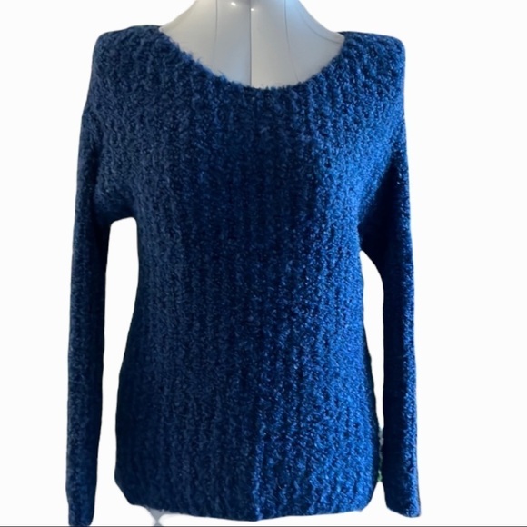 HUMILITY made in Italy Beautiful royal blue mohair/wool blend sweater NWT - Picture 3 of 13